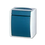 BUSCH-JAEGER 2601/6W-53 Wippschalter Ocean Wechselschalter | grau/blaugrün