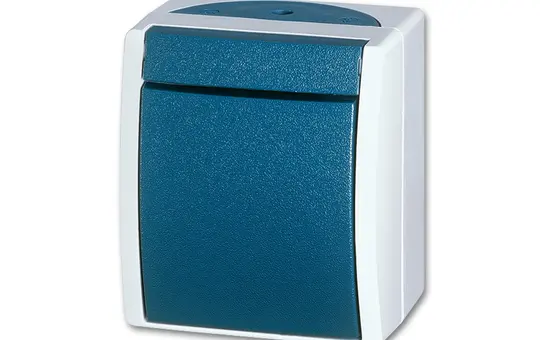 BUSCH-JAEGER 2601/6W-53 Wippschalter Ocean Wechselschalter | grau/blaugrün