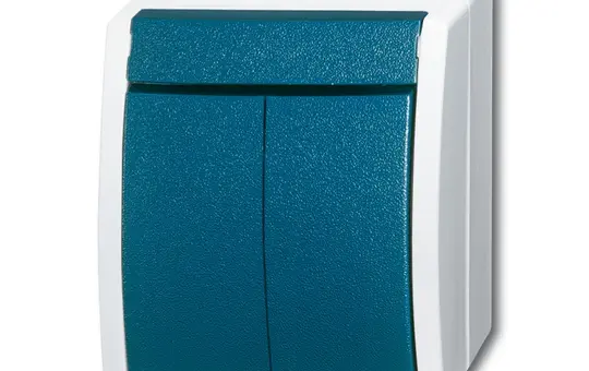 BUSCH-JAEGER 2601/5W-53 Wippschalter Ocean Serienschalter | grau/blaugrün