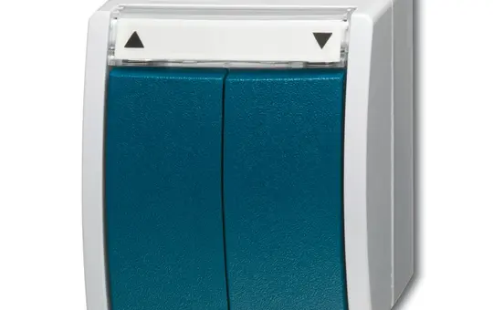 BUSCH-JAEGER 2601/4W-53 Jalousieschalter Ocean 2-fach | grau/blaugrün