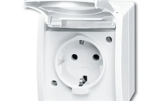 BUSCH-JAEGER 20EW-54 SCHUKO-AP-Steckdose Ocean 1-fach | alpinweiß