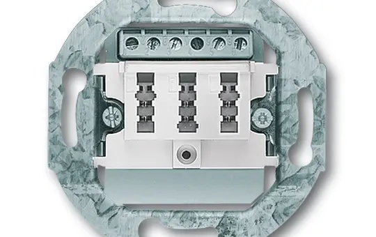 BUSCH-JAEGER 0243/04 Telefondose 3x6 NFN | alpinweiß