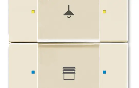 BUSCH-JAEGER 6126/02-82 KNX-Tastsensor-Bedienelement 2-fach | elfenbeinweiß