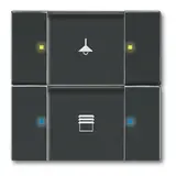 BUSCH-JAEGER 6126/02-885 KNX-Tastsensor-Bedienelement 2-fach | schwarz matt