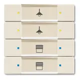 BUSCH-JAEGER 6127/02-82 KNX-Tastsensor-Bedienelement 4-fach | elfenbeinweiß