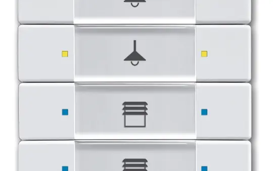 BUSCH-JAEGER 6127/02-84 KNX-Tastsensor-Bedienelement 4-fach | studioweiß