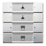BUSCH-JAEGER 6127/02-866 KNX-Tastsensor-Bedienelement 4-fach | edelstahl