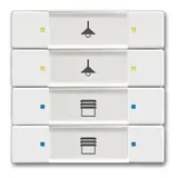 BUSCH-JAEGER 6127/02-884 KNX-Tastsensor-Bedienelement 4-fach | studioweiß matt