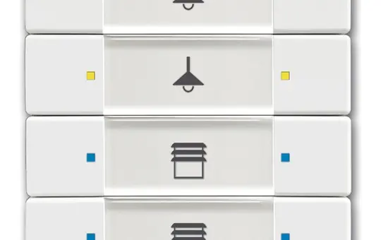 BUSCH-JAEGER 6127/02-884 KNX-Tastsensor-Bedienelement 4-fach | studioweiß matt