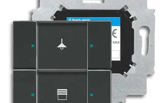 BUSCH-JAEGER 6126/01-885 KNX-Tastsensor 2-fach | schwarz matt