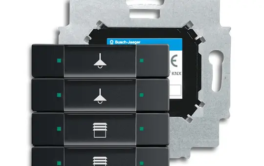 BUSCH-JAEGER 6127/01-885 KNX-Tastsensor 4-fach | schwarz matt