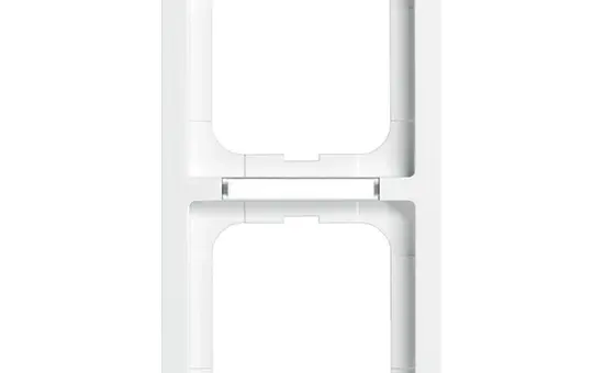 BUSCH-JAEGER 1722-184NSK beschr. Abdeckrahmen Future Linear 2-fach, senkrecht, Schriftfeld | studioweiß