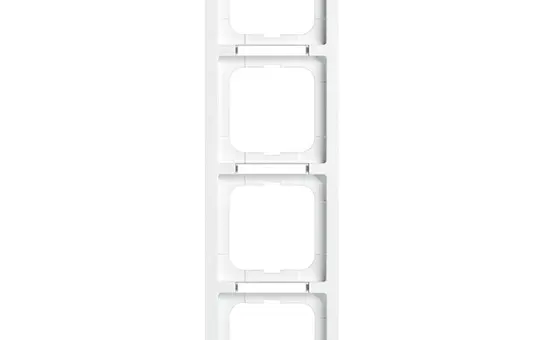 BUSCH-JAEGER 1724-184NSK beschr. Abdeckrahmen Future Linear 4-fach, senkrecht, Schriftfeld | studioweiß