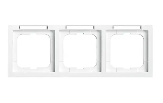 BUSCH-JAEGER 1733-184NSK beschr. Abdeckrahmen Future Linear 3-fach, waagerecht, Schriftfeld | studioweiß