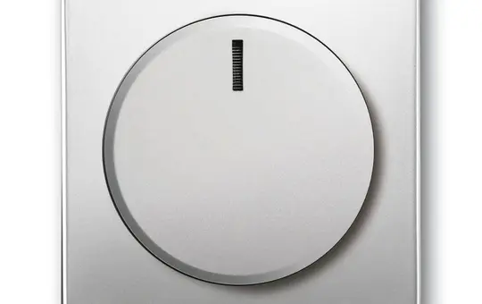 BUSCH-JAEGER 6540-866-102 Drehdimmerabdeckung Future beleuchtet | edelstahl