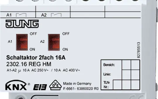 JUNG 2302.16REGHM KNX-Schaltaktor 2-fach