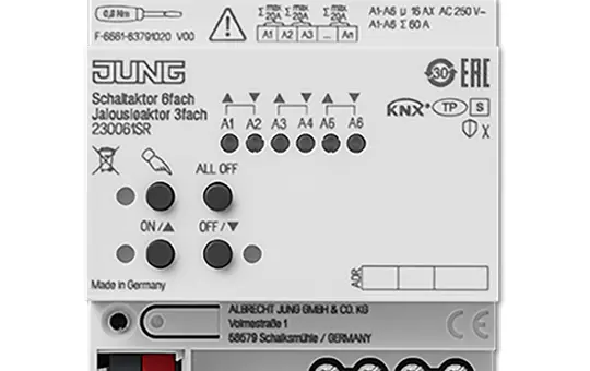 JUNG 230061SR KNX-Universalaktor 6-fach