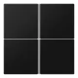 JUNG LS404TSASWM Tastensatz F40 Serie LS 4-fach | graphitschwarz matt