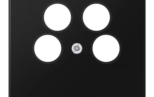 JUNG LS990-4SAT2SWM Antennenabdeckung Serie LS 4-fach | graphitschwarz matt