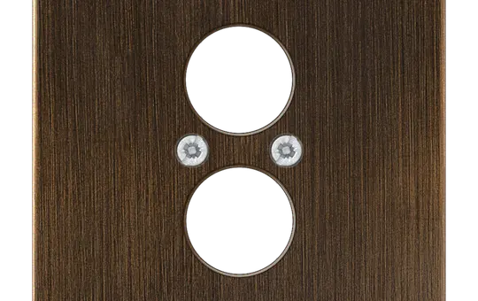 JUNG ME2962-2AT Lautsprecherbuchsen-Abdeckung Serie LS 2-fach | messing antik