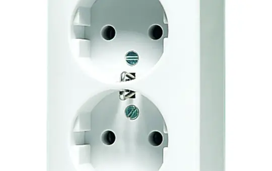 JUNG 6020A SCHUKO-Steckdose Serie AP 600 2-fach | weiß