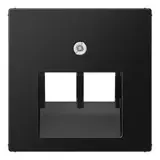 JUNG A569-2BFPLUASWM Netzwerkabdeckung Serie A 2-fach, Thermoplast | graphitschwarz matt