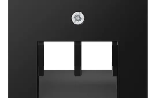 JUNG A569-2BFPLUASWM Netzwerkabdeckung Serie A 2-fach, Thermoplast | graphitschwarz matt