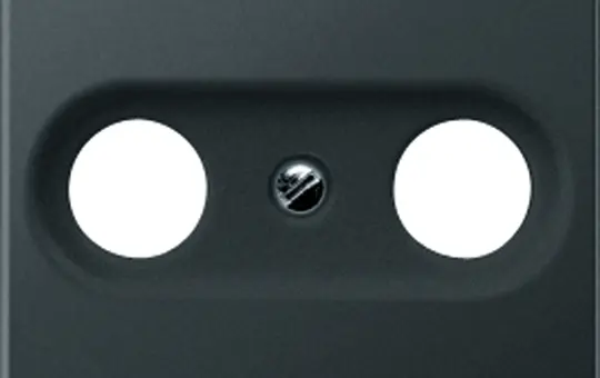 JUNG A561BFPLTVANM Antennenabdeckung Serie A 2-fach, Thermoplast | anthrazit matt
