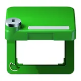 JUNG CD590BFKLSLGN EDV-Klappdeckel mit Schriftfeld Serie CD mit Sicherheitsschloss | grün