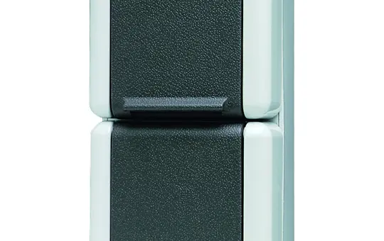 JUNG 822W SCHUKO-Steckdose Serie WG 800 2-fach, senkrecht