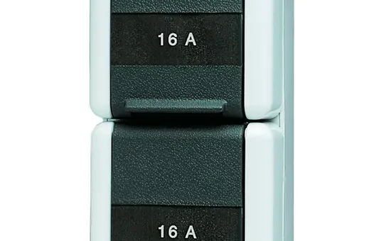 JUNG 8220KINAW SCHUKO-Steckdose, Beschr. Serie WG 800 2-fach, waagerecht, Berührungsschutz