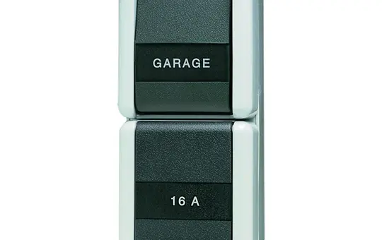 JUNG 876NAW SCHUKO-Steckdose, Beschr. Serie WG 800 2-fach, mit Wechselschalter