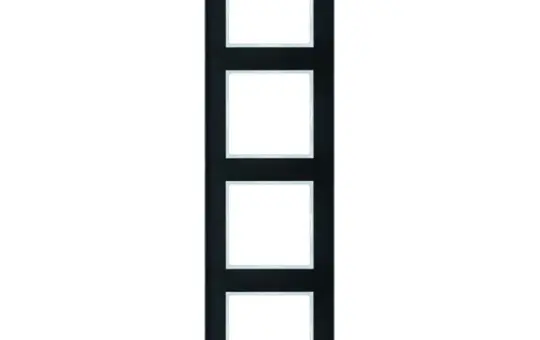 JUNG AC584GLSW Abdeckrahmen A creation 4-fach | glas schwarz