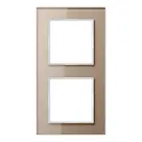 JUNG AC582GLCH Abdeckrahmen A creation 2-fach | glas champagner