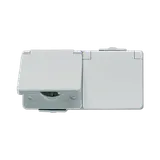 JUNG 622WW SCHUKO-Steckdose Serie WG 600 2-fach, waagerecht | alpinweiß