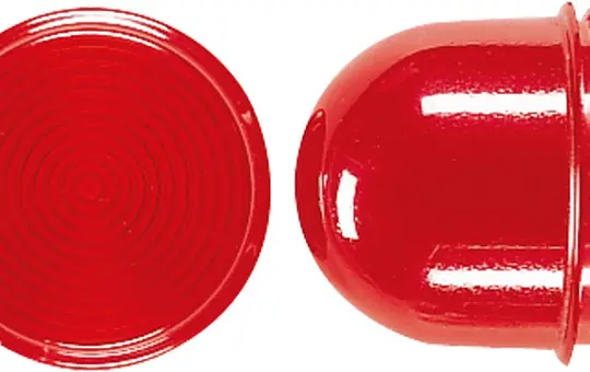 JUNG 37.05 Schraubhaube für Lichtsignale flach | rot