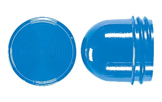 JUNG 37.08 Schraubhaube für Lichtsignale flach | blau