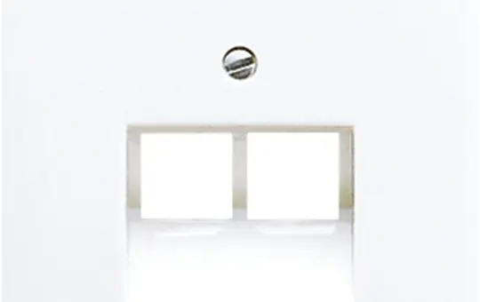 JUNG CD569-2NAUAWW Netzwerkabdeckung Serie CD 2-fach, Schriftfeld | alpinweiß