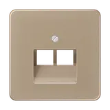 JUNG CD569-2UAGB Netzwerkabdeckung Serie CD 2-fach | gold-bronze
