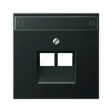 JUNG AL2969-2NAUAAN Netzwerkabdeckung Serie LS 2-fach, Schriftfeld | anthrazit