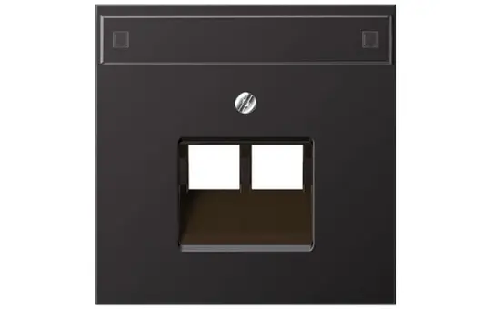 JUNG AL2969-2NAUAD Netzwerkabdeckung Serie LS 2-fach, Schriftfeld | dark