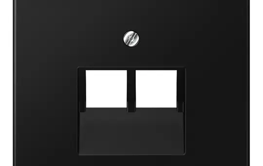 JUNG LS969-2UASWM Netzwerkabdeckung Serie LS 2-fach | graphitschwarz matt