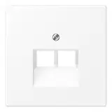 JUNG LS969-2UAWWM Netzwerkabdeckung Serie LS 2-fach | schneeweiß matt