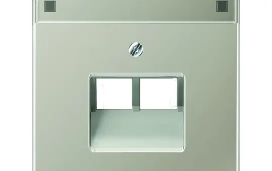 JUNG ES2969-2NAUA Netzwerkabdeckung Serie LS 2-fach, Schriftfeld | edelstahl