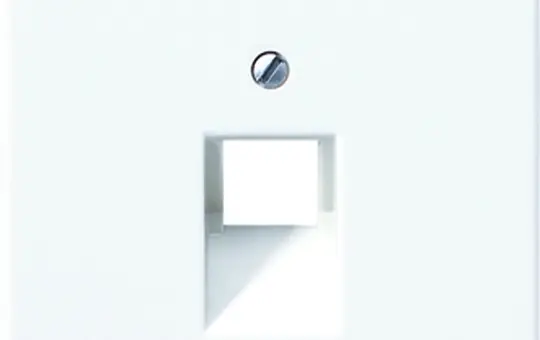 JUNG LS969-1NAUALG Netzwerkabdeckung Serie LS 1-fach, Schriftfeld | lichtgrau