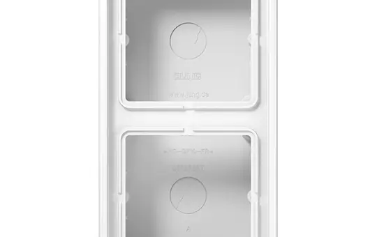 JUNG LS582AWW Aufputz-Kappe Serie LS 2-fach | alpinweiß