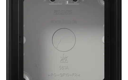 JUNG LS581ASWM Aufputz-Kappe Serie LS 1-fach | graphitschwarz matt