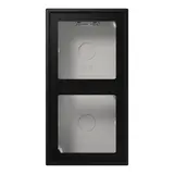 JUNG LS582ASWM Aufputz-Kappe Serie LS 2-fach | graphitschwarz matt