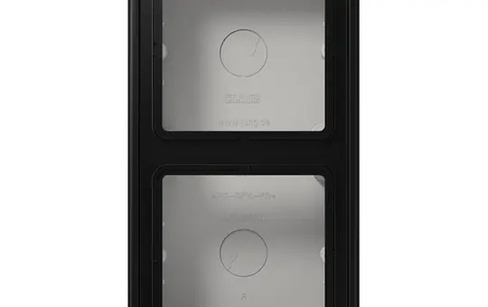 JUNG LS582ASWM Aufputz-Kappe Serie LS 2-fach | graphitschwarz matt