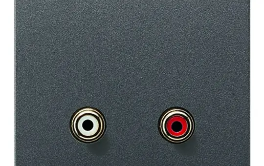 JUNG MAAL1021AN Multimedia-Einsatz Serie LS Cinch Audio | anthrazit